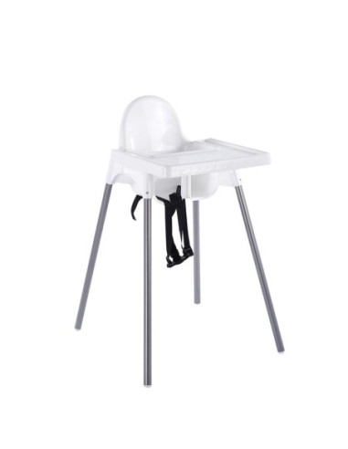 BABY Highchair with tray, PP White,...