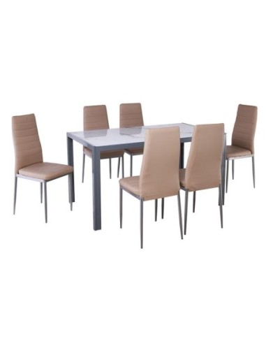 JETTA-DEGO Set (Table 140x80+6 Chair)...