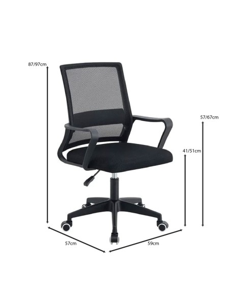 BF2112 Office Armchair Mesh Black