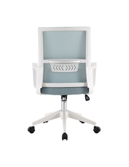 BF2965 Office Armchair White-Mesh Grey-Blue