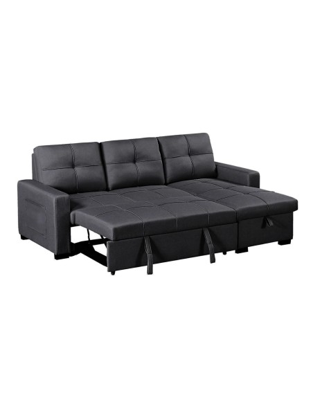 MONTREAL-S Reversible Storage Corner Sofabed Fabric Anthracite