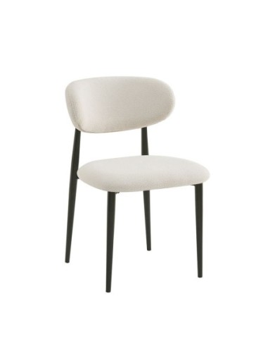 POINT Chair Black Metal, Teddy White...