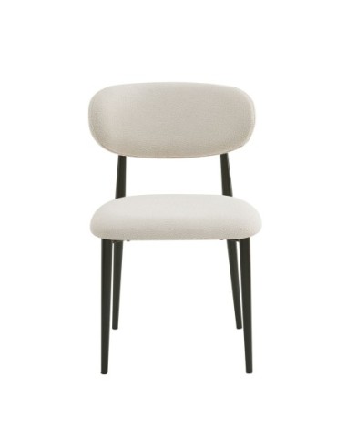 POINT Chair Black Metal, Teddy White...