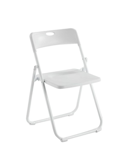 WENDY Καρέκλα Πτυσσόμενη, Μέταλλο Βαφή Άσπρο, PP Απόχρωση Άσπρο