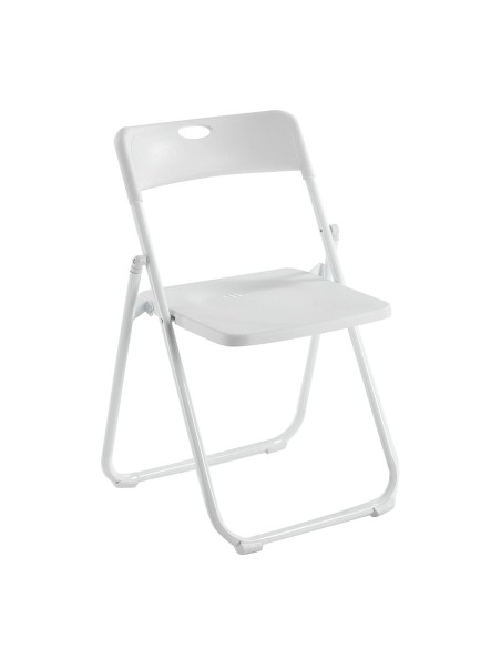 WENDY Καρέκλα Πτυσσόμενη, Μέταλλο Βαφή Άσπρο, PP Απόχρωση Άσπρο