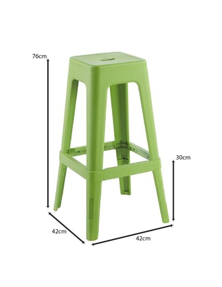 RELIX PP Bar Stool, Lime Green