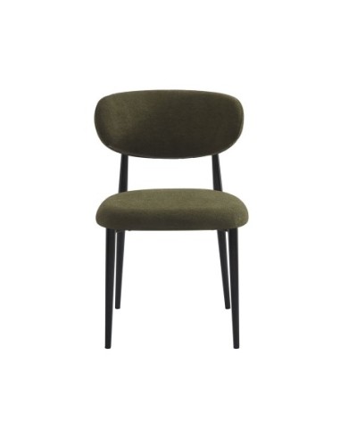 POINT Chair Black Metal, Teddy Olive...