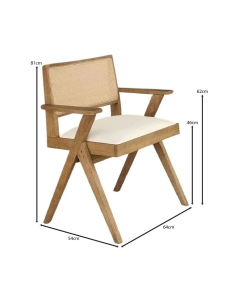 MEMORY Armchair Natural, Pu Cream