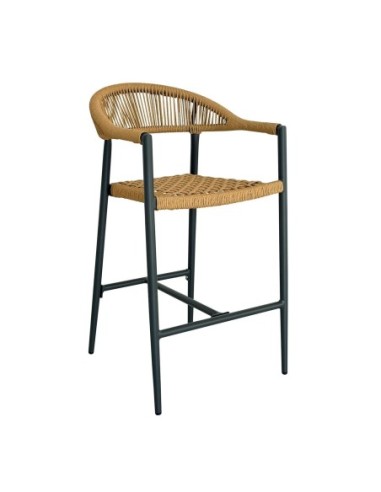 MADISON Bar Stool Alu Anthracite-Rope...