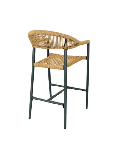 MADISON Bar Stool Alu Anthracite-Rope...