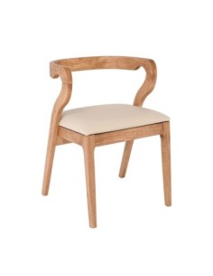 FRANKY Chair Natural, Pu Cream 2