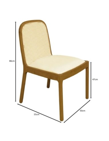 HENLEY Chair Natural, Pu Cream