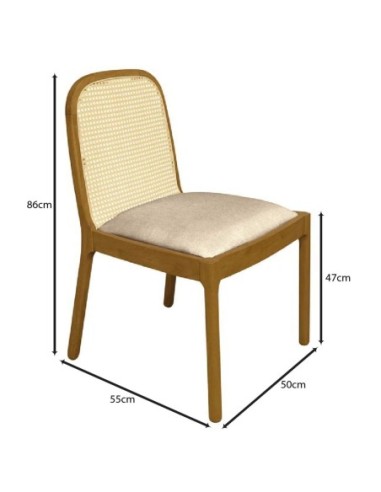 HENLEY Chair Natural, Fabric Sand Beige
