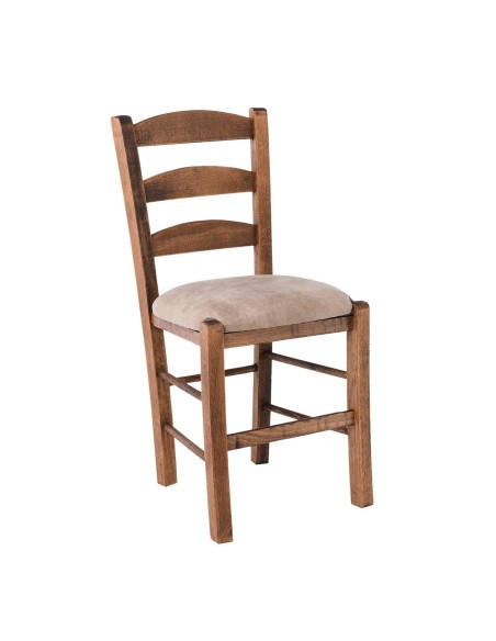 SKIROS Beech Chair Impregnation Walnut-Suede Beige