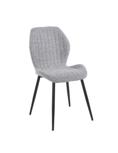 TANGO Chair Metal Black-Fabric Grey