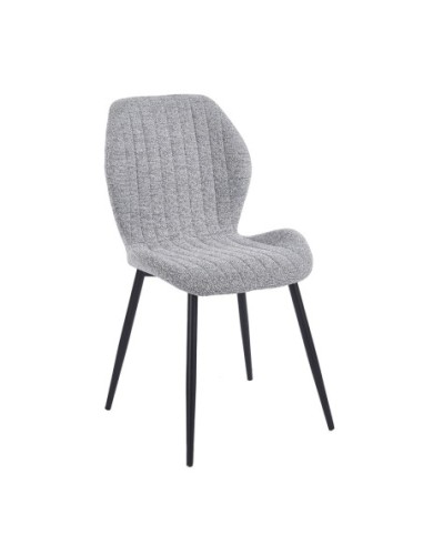 TANGO Chair Metal Black-Fabric Grey