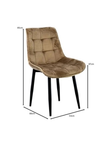 MYRIAM-R Chair Metal Black-Fabric...