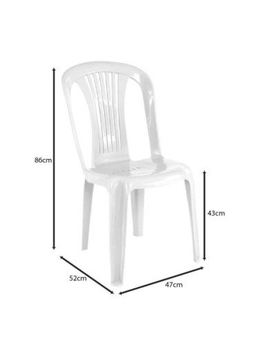 IRIDE-W Καρέκλα Στοιβαζόμενη, ΡΡ Άσπρο