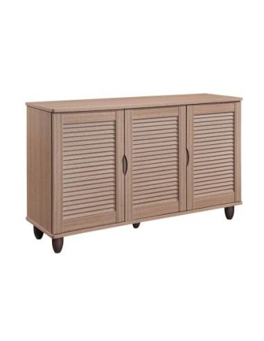 SHOE CABINET 3 Doors 110x33x77cm Sonoma