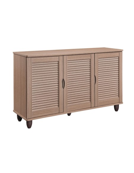 SHOE CABINET 3 Doors 110x33x77cm Sonoma