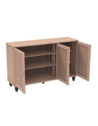 SHOE CABINET 3 Doors 110x33x77cm Sonoma