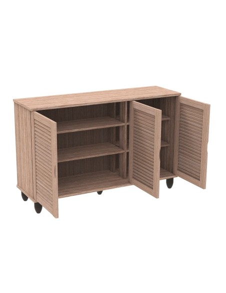 SHOE CABINET 3 Doors 110x33x77cm Sonoma