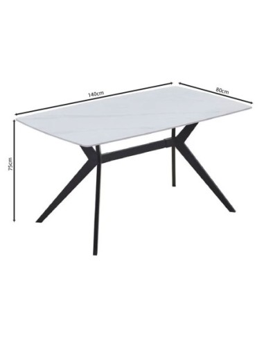 GALI Dining Table 140x80cm Metal...