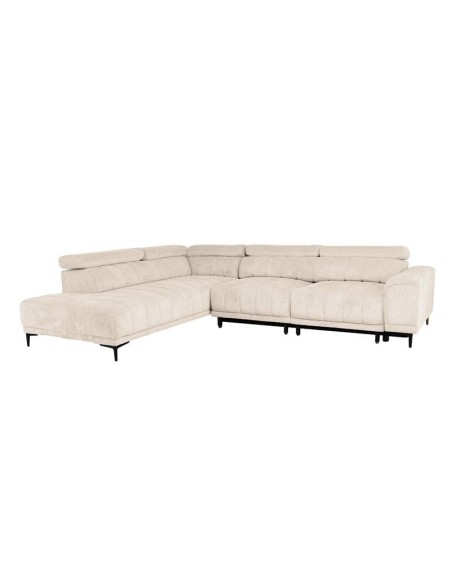 MASSIMO Left Facing Corner Sofa-Sliding Seats, Water Repellent Fabric Beige