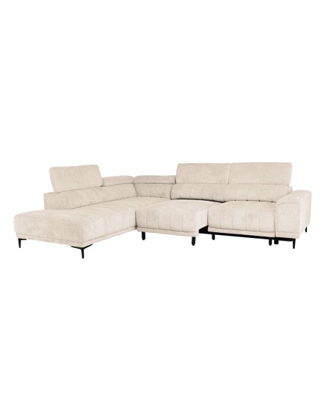 MASSIMO Left Facing Corner Sofa-Sliding Seats, Water Repellent Fabric Beige