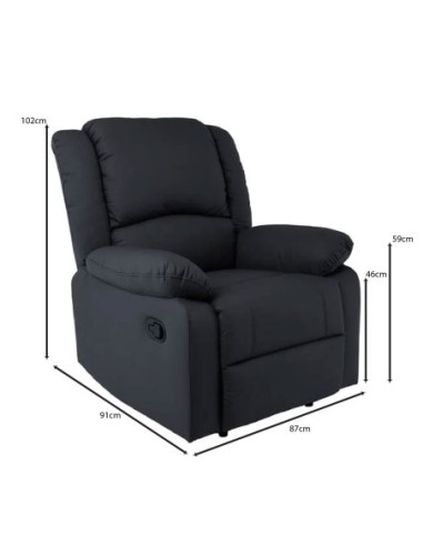 EVA Relax Armchair, Pu Black