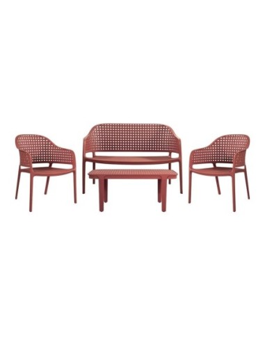 MALAGA Set (4pcs) PP-UV Bordeaux