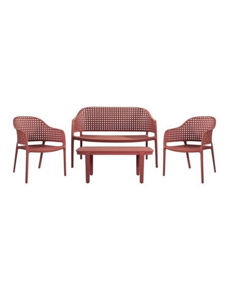 MALAGA Set (4pcs) PP-UV Bordeaux