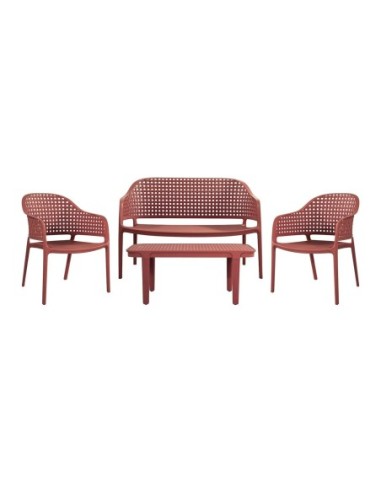 MALAGA Set (4pcs) PP-UV Bordeaux