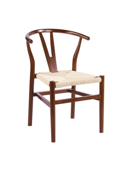 LIMA-W Chair Walnut, Seat Paper Rope Natural