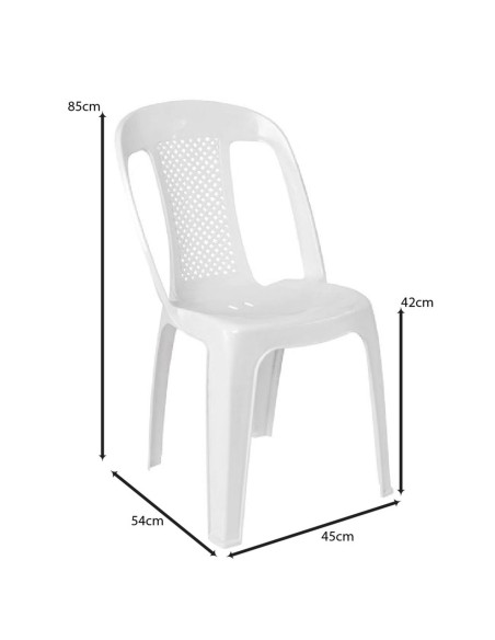 ELECTRA Καρέκλα Στοιβαζόμενη, ΡΡ Άσπρο