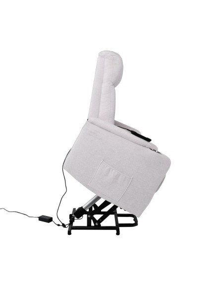 NANCY Lift-Relax Πολυθρόνα Σαλονιού - Καθιστικού, Ύφασμα Αν.Γκρι (ηλεκτρική ανάκληση)