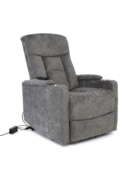 NANCY Lift-Relax Armchair, Fabric Dark Grey (Electric Lift & Tilt)