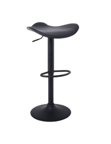 SADDLE Bar Stool Black Pvc-Black...