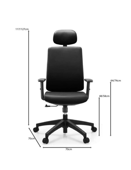 BF8200 Manager Armchair Black Pu