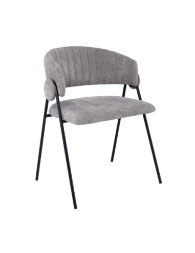 ALFREDO Armchair Black Metal, Grey...