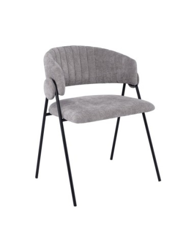 ALFREDO Armchair Black Metal, Grey...