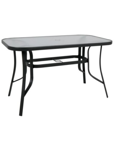 RIO Table 120x70cm Metal Black
