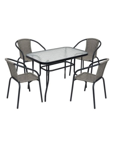 BALENO-W Set (Table 110x60cm+4...