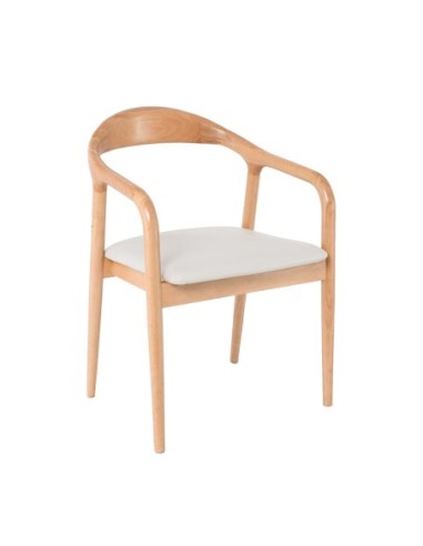 SIMONE Armchair Natural, Pu Ecru
