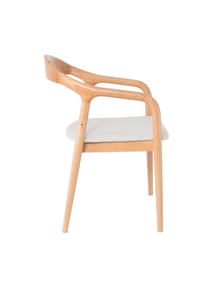 SIMONE Armchair Natural, Pu Ecru