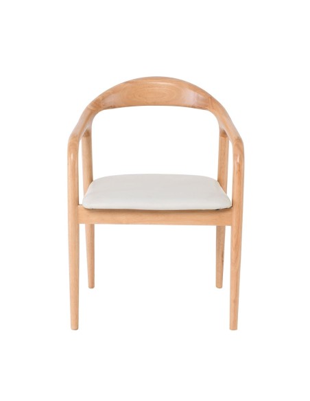 SIMONE Armchair Natural, Pu Ecru