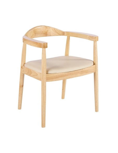 SARA Armchair Natural, Pu Ecru