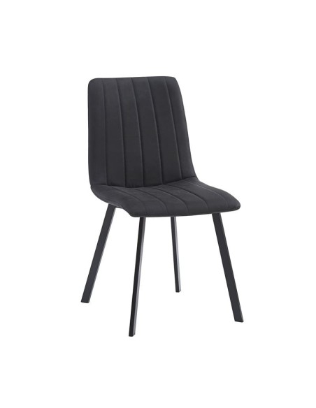 BETTY Chair Black Metal-Suede Black Fabric