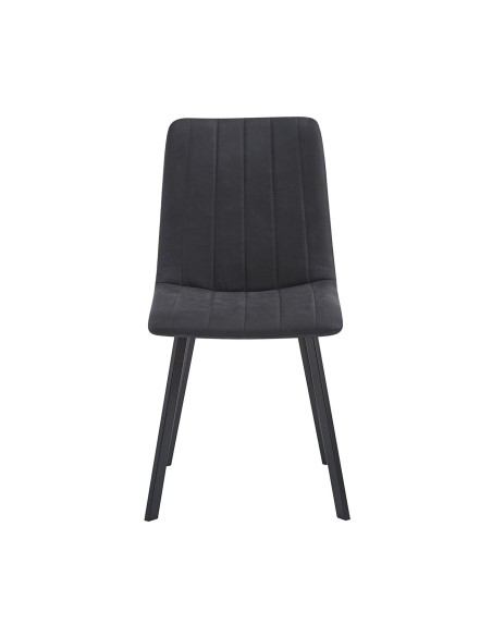 BETTY Chair Black Metal-Suede Black Fabric
