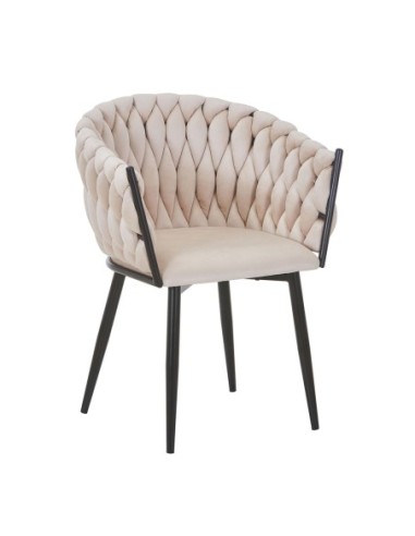 VERDI Armchair Metal Black-Fabric...